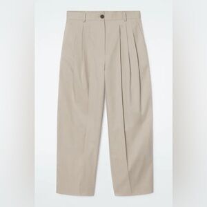 COS pleated barrel-leg cotton pants, Sz 6